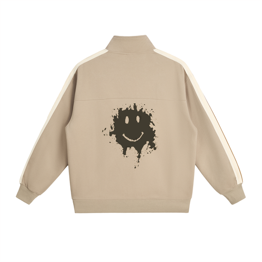 Side-Stripe Stand Collar Jacket