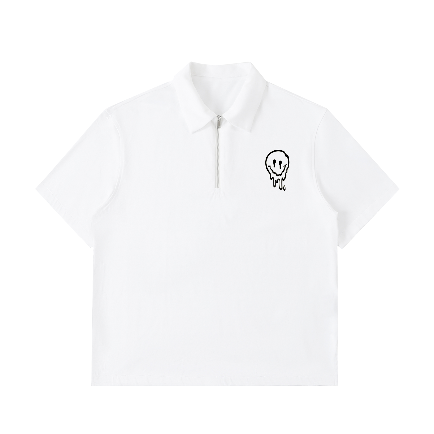 Half-Zip Cotton Polo Shirt