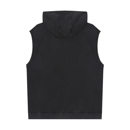 Snow Washed Sleeveless Hoodie