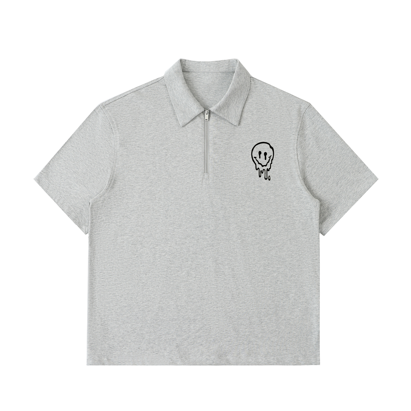 Half-Zip Cotton Polo Shirt