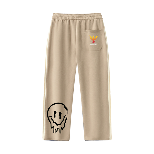 Side-Stripe Straight-Leg  Pants