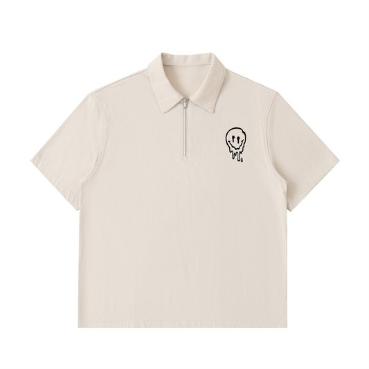 Half-Zip Cotton Polo Shirt